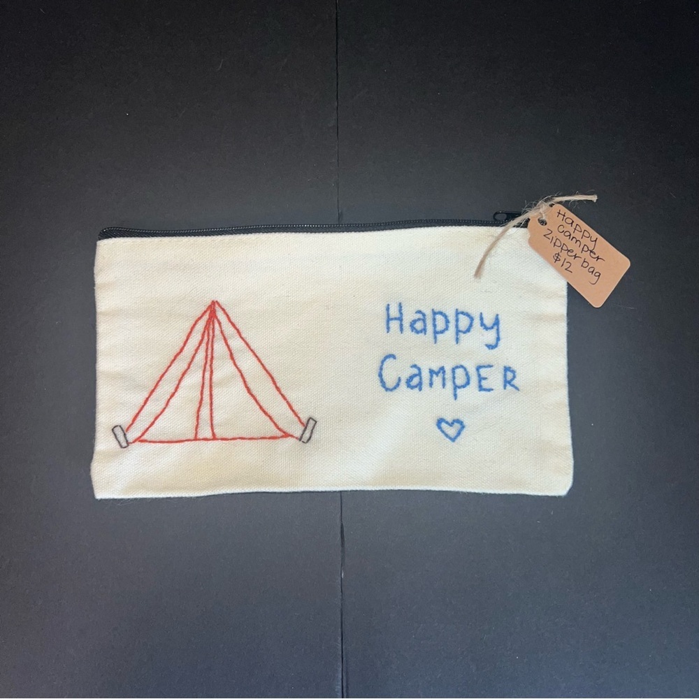 Happy Camper Canvas Pouch​